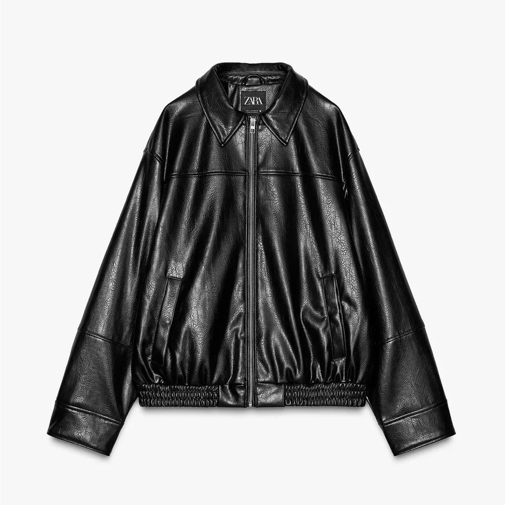 NOT FOR SALE Zara Faux Leather Bomber Jacket XS